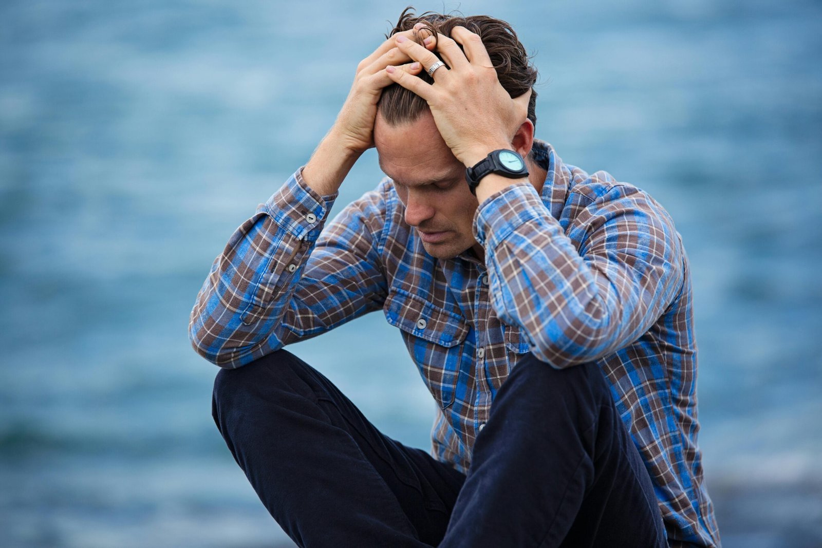 A man who is anxious, stressed, and depressed.